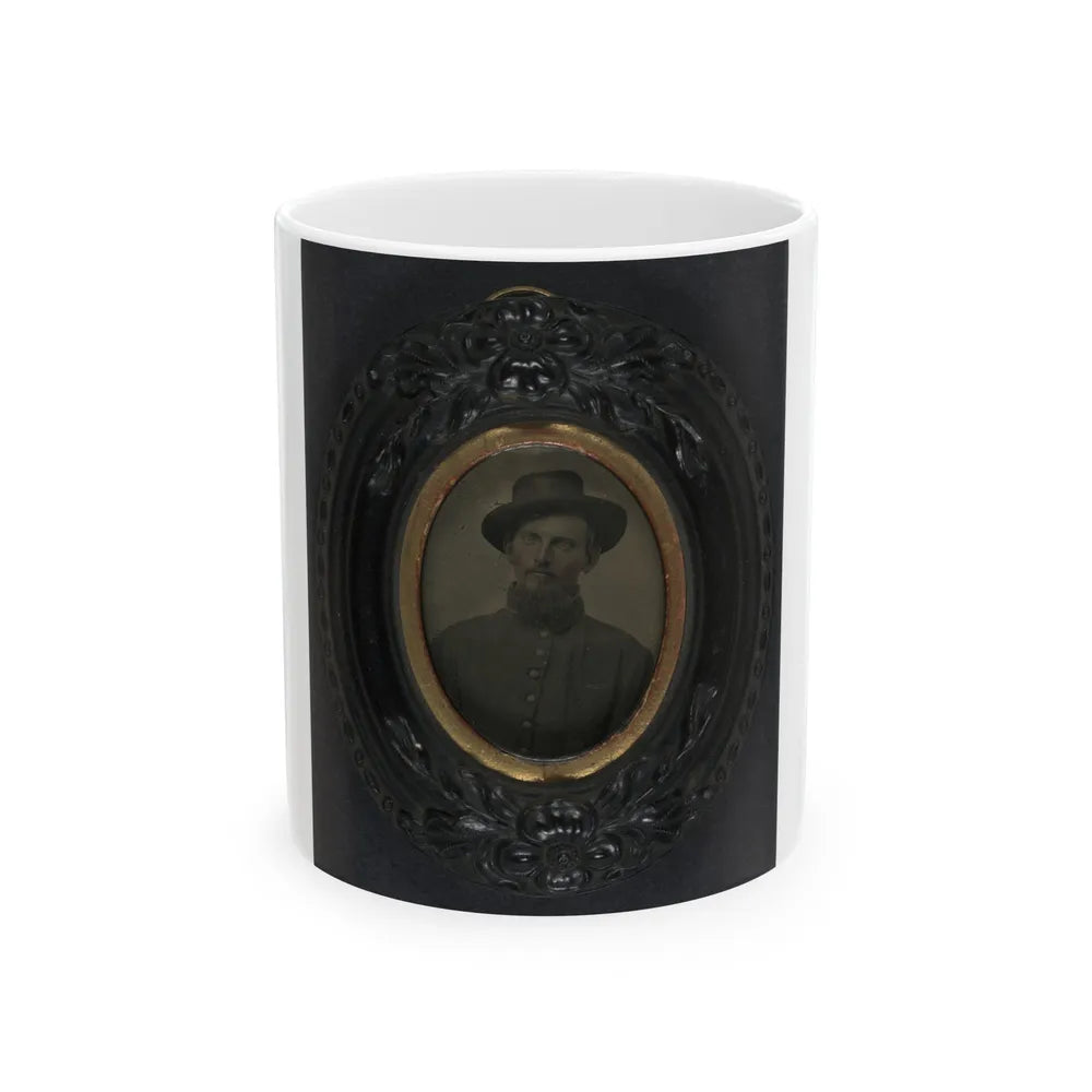 Unidentified Soldier In Union Uniform And Slouch Hat (U.S. Civil War) White Coffee Mug-11oz-Go Mug Yourself