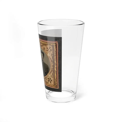 Unidentified Soldier In Union Uniform And Unidentified Man With Full Beard In Fur Hat (U.S. Civil War) Pint Glass 16oz - Go Mug Yourself