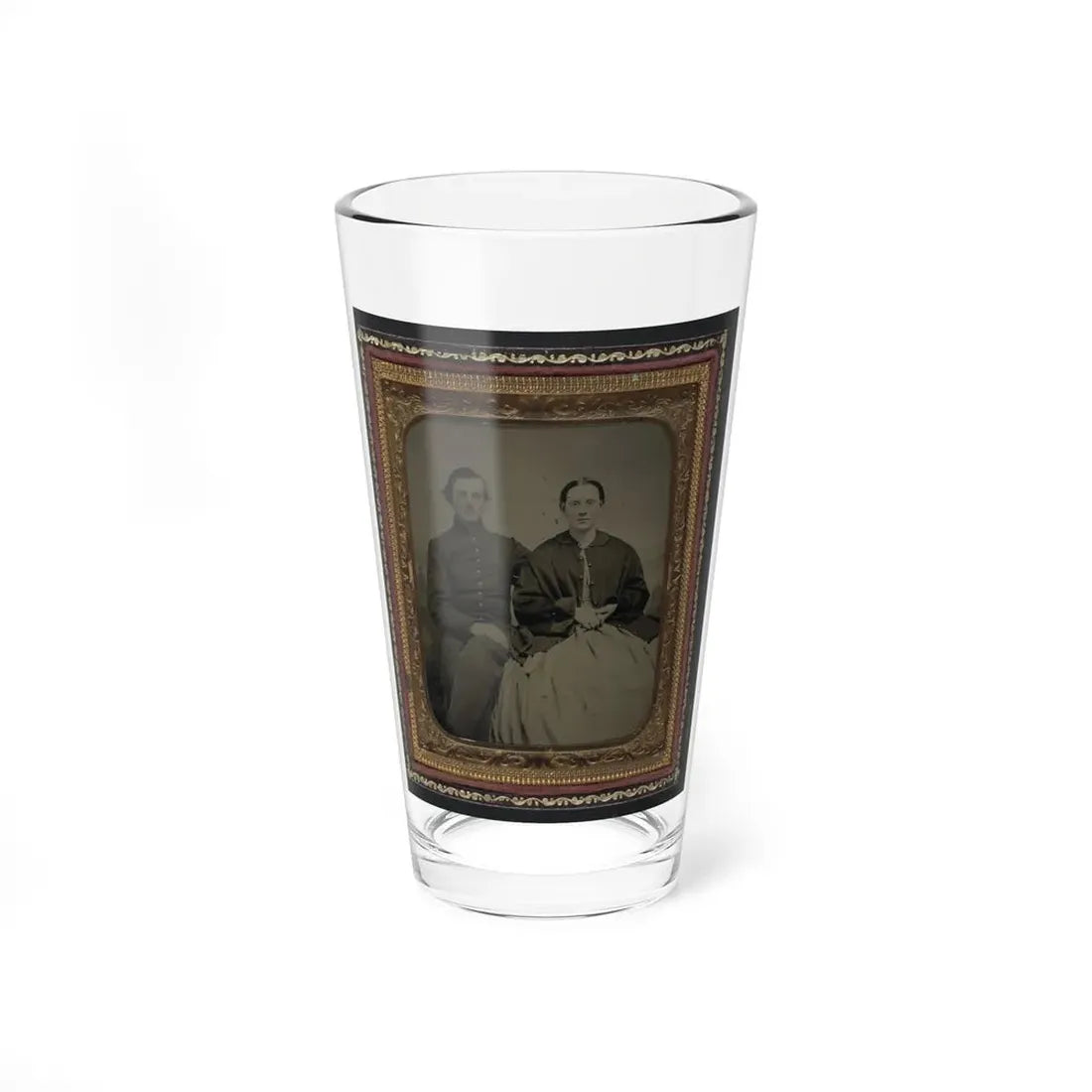 Unidentified Soldier In Union Uniform And Unidentified Woman(2) (U.S. Civil War) Pint Glass 16oz 16oz - Go Mug Yourself