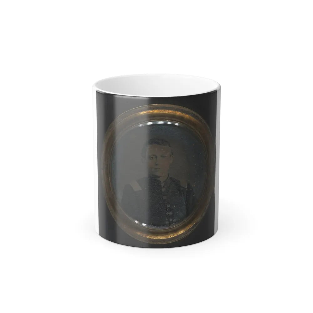 Unidentified Soldier in Union Uniform and Unidentified Woman in Dress in Locket (U.S. Civil War) Color Changing Coffee Mug 11oz-11oz-Go Mug Yourself