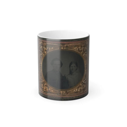 Unidentified Soldier in Union Uniform and Unidentified Woman (U.S. Civil War) Color Changing Coffee Mug 11oz-11oz-Go Mug Yourself