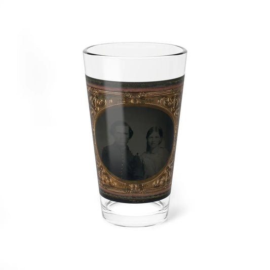 Unidentified Soldier In Union Uniform And Unidentified Woman (U.S. Civil War) Pint Glass 16oz-16oz-Go Mug Yourself