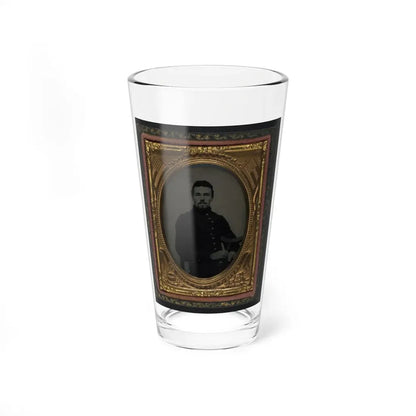 Unidentified Soldier In Union Uniform Holding Crutch And Cap (U.S. Civil War) Pint Glass 16oz 16oz - Go Mug Yourself