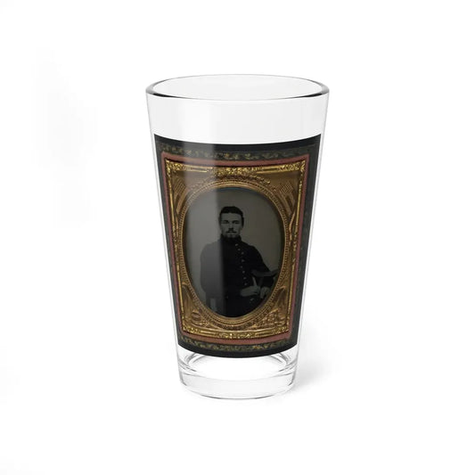 Unidentified Soldier In Union Uniform Holding Crutch And Cap (U.S. Civil War) Pint Glass 16oz 16oz - Go Mug Yourself