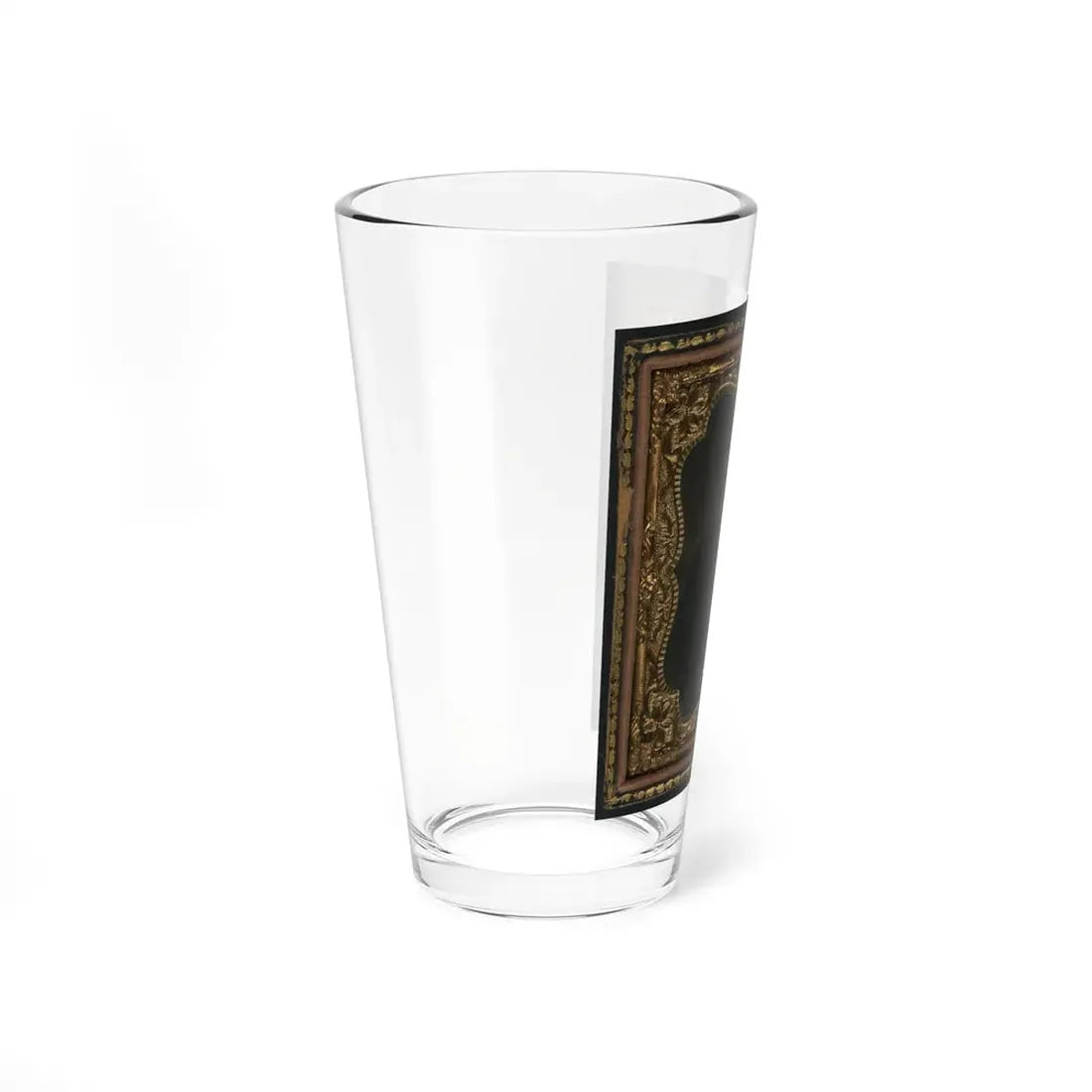 Unidentified Soldier In Union Uniform In Front Of Painted Backdrop Showing Landscape (U.S. Civil War) Pint Glass 16oz - Go Mug Yourself