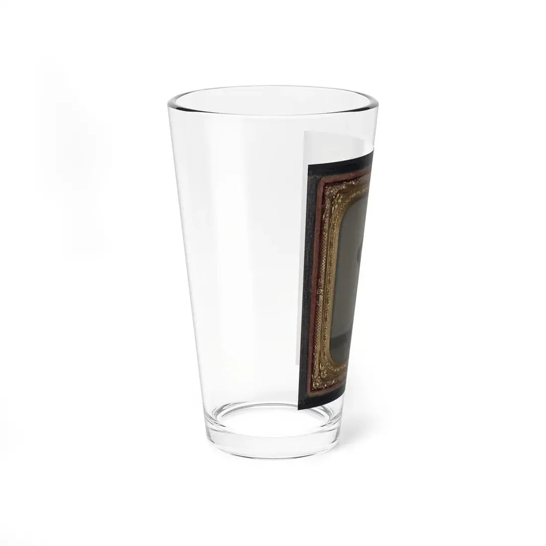 Unidentified Soldier In Union Uniform In Front Of Posing Stand And Leaning Against Column (U.S. Civil War) Pint Glass 16oz - Go Mug Yourself
