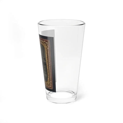 Unidentified Soldier In Union Uniform In Front Of Posing Stand And Leaning Against Column (U.S. Civil War) Pint Glass 16oz - Go Mug Yourself