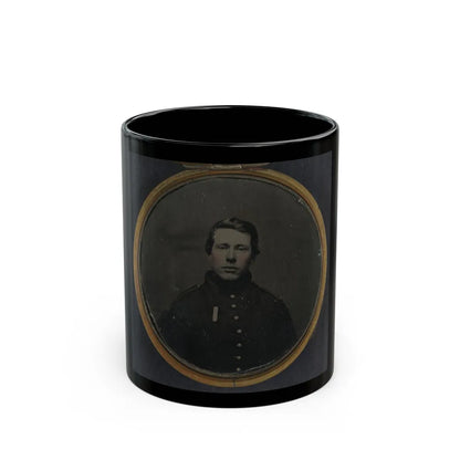 Unidentified Soldier In Union Uniform In Locket (U.S. Civil War) Black Coffee Mug-11oz-Go Mug Yourself