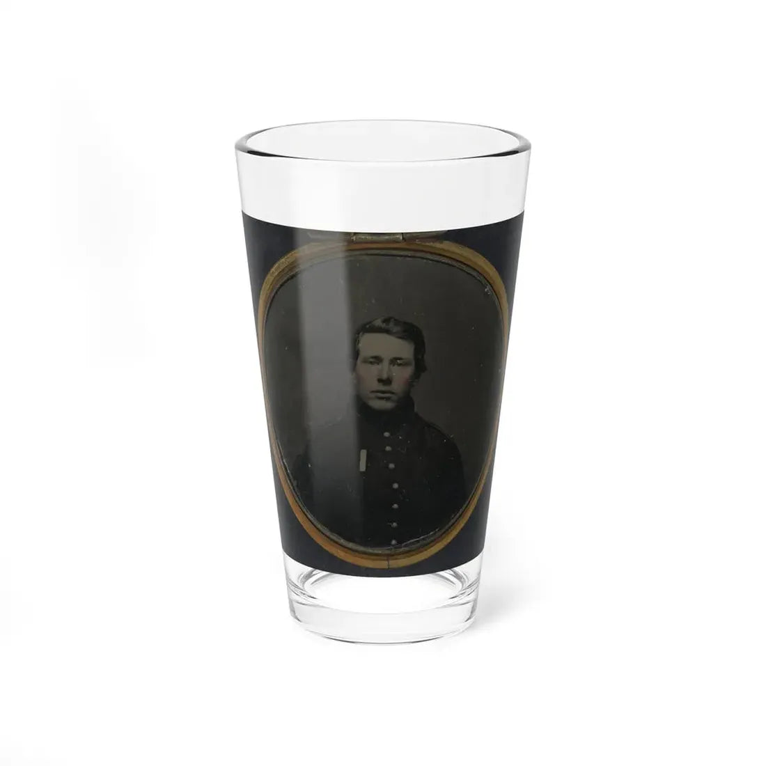 Unidentified Soldier In Union Uniform In Locket (U.S. Civil War) Pint Glass 16oz 16oz - Go Mug Yourself