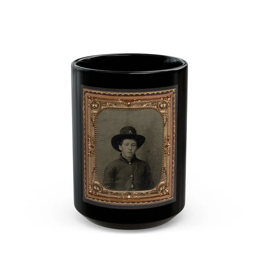 Unidentified Soldier In Union Uniform In Slouch Cap (U.S. Civil War) Black Coffee Mug-15oz-Go Mug Yourself