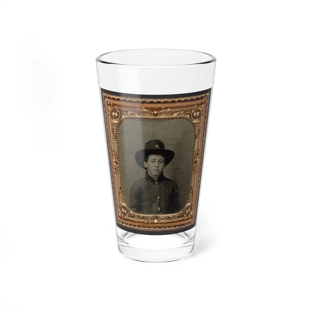 Unidentified Soldier In Union Uniform In Slouch Cap (U.S. Civil War) Pint Glass 16oz-16oz-Go Mug Yourself