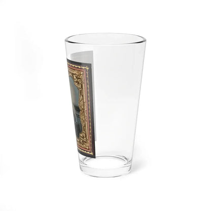 Unidentified Soldier In Union Uniform Next To Table And Pedestal (U.S. Civil War) Pint Glass 16oz - Go Mug Yourself