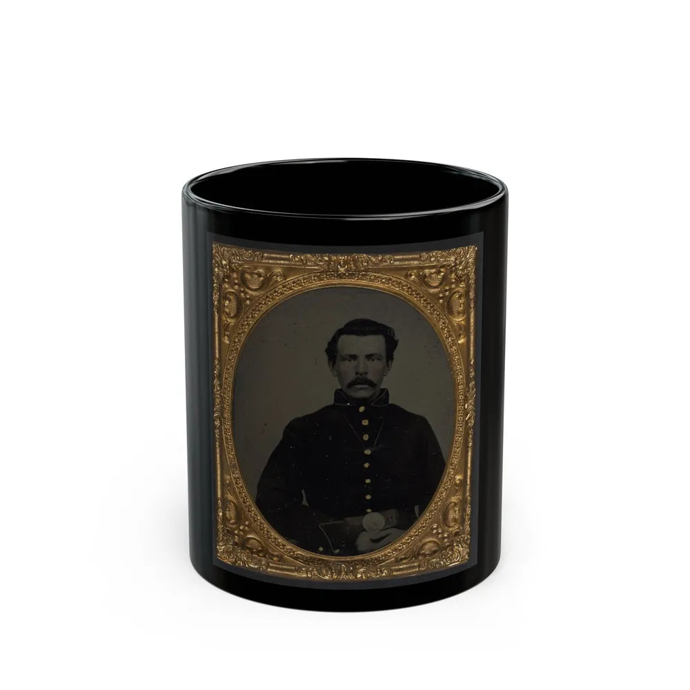 Unidentified Soldier In Union Uniform (U.S. Civil War) Black Coffee Mug-11oz-Go Mug Yourself