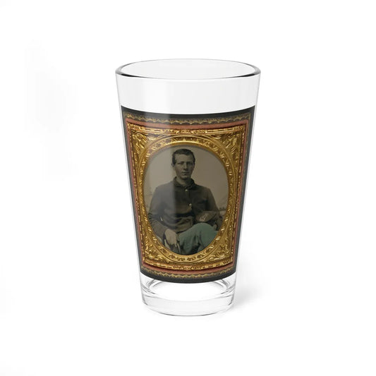 Unidentified Soldier In Union Uniform With 15th New York Engineer Regiment Forage Cap (U.S. Civil War) Pint Glass 16oz-16oz-Go Mug Yourself