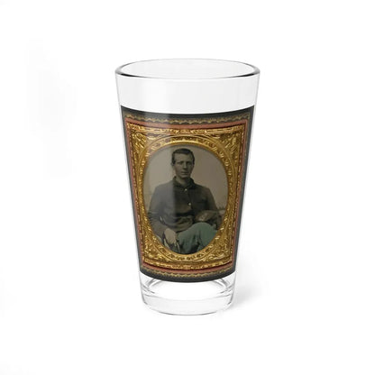 Unidentified Soldier In Union Uniform With 15th New York Engineer Regiment Forage Cap (U.S. Civil War) Pint Glass 16oz 16oz - Go Mug Yourself