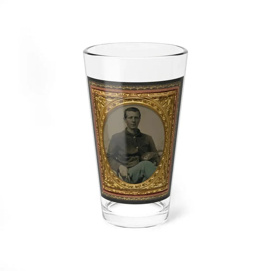 Unidentified Soldier In Union Uniform With 15th New York Engineer Regiment Forage Cap (U.S. Civil War) Pint Glass 16oz 16oz - Go Mug Yourself