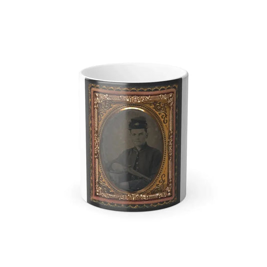 Unidentified Soldier in Union Uniform With 1842 Aston Johnson Pistol (U.S. Civil War) Color Changing Coffee Mug 11oz Default Title 11oz - Go Mug Yourself