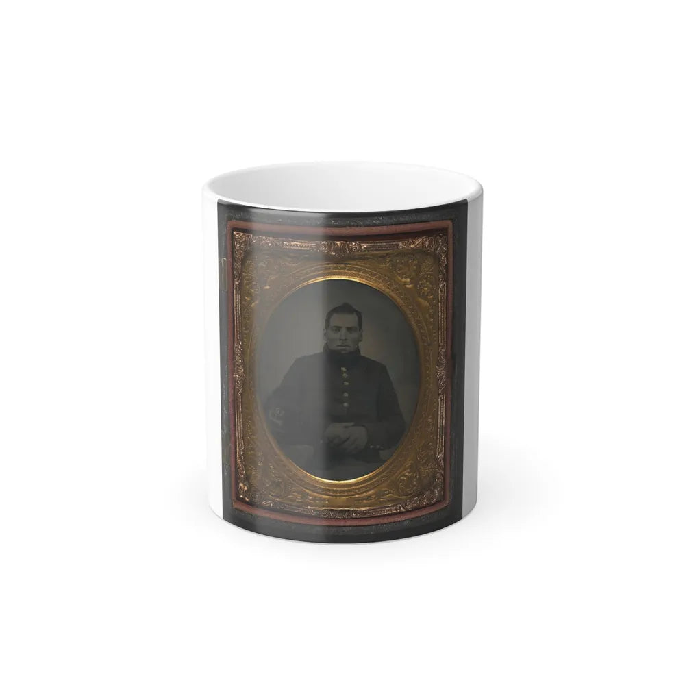 Unidentified Soldier in Union Uniform With 29Th Infantry Regiment Hardee Hat With Plume (U.S. Civil War) Color Changing Coffee Mug 11oz-11oz-Go Mug Yourself