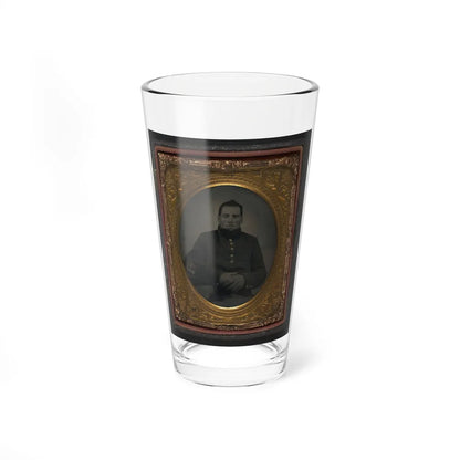 Unidentified Soldier In Union Uniform With 29th Infantry Regiment Hardee Hat With Plume (U.S. Civil War) Pint Glass 16oz-16oz-Go Mug Yourself