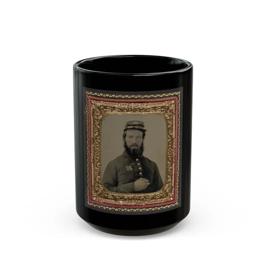 Unidentified Soldier In Union Uniform With 6th Corps Badge (U.S. Civil War) Black Coffee Mug-15oz-Go Mug Yourself