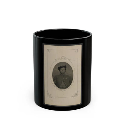 Unidentified Soldier In Union Uniform With 6th Corps Badge With Cross Shape (U.S. Civil War) Black Coffee Mug-11oz-Go Mug Yourself