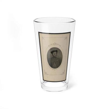 Unidentified Soldier In Union Uniform With 6th Corps Badge With Cross Shape (U.S. Civil War) Pint Glass 16oz-16oz-Go Mug Yourself