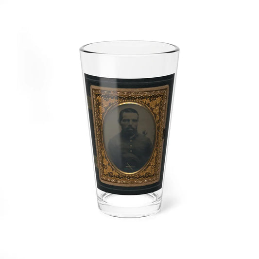 Unidentified Soldier In Union Uniform With Artillery Forage Cap (U.S. Civil War) Pint Glass 16oz-16oz-Go Mug Yourself