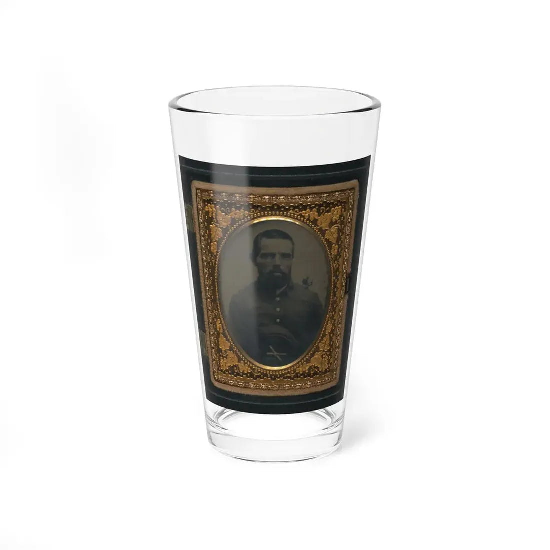 Unidentified Soldier In Union Uniform With Artillery Forage Cap (U.S. Civil War) Pint Glass 16oz 16oz - Go Mug Yourself