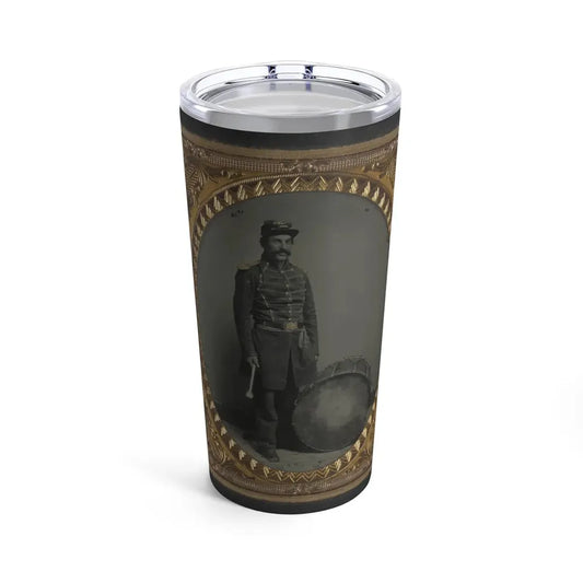 Unidentified Soldier In Union Uniform With Bass Drum (U.S. Civil War) Tumbler 20oz 20oz - Go Mug Yourself