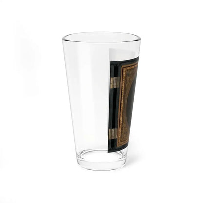Unidentified Soldier In Union Uniform With Bayoneted Musket And Knapsack With Bedroll (U.S. Civil War) Pint Glass 16oz - Go Mug Yourself