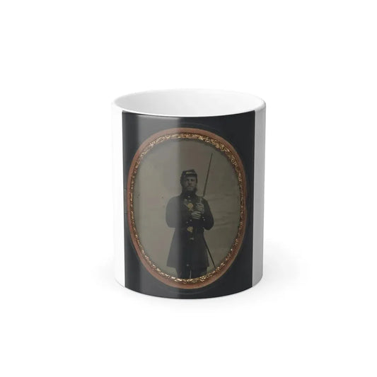 Unidentified Soldier in Union Uniform With Bayoneted Musket and Scabbard (U.S. Civil War) Color Changing Coffee Mug 11oz Default Title 11oz - Go Mug Yourself