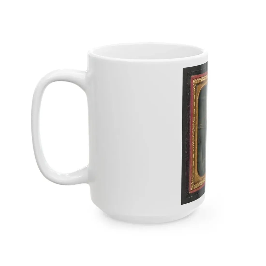 Unidentified Soldier In Union Uniform With Bayoneted Musket In Front Of American Flag (U.S. Civil War) White Coffee Mug - Go Mug Yourself