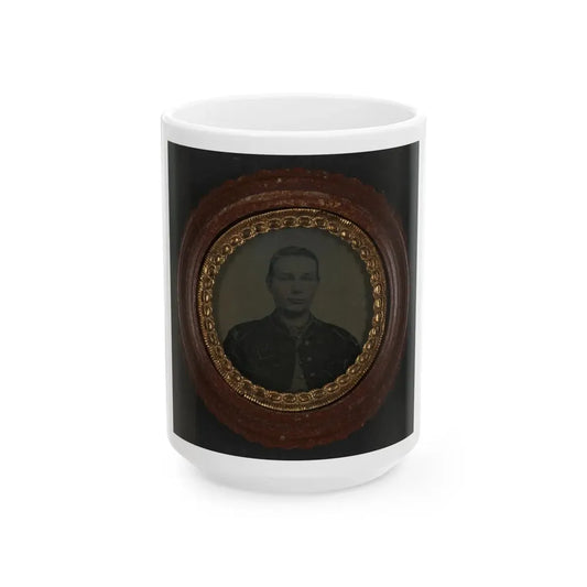 Unidentified Young Soldier In Union Uniform(2) (U.S. Civil War) White Coffee Mug 15oz - Go Mug Yourself