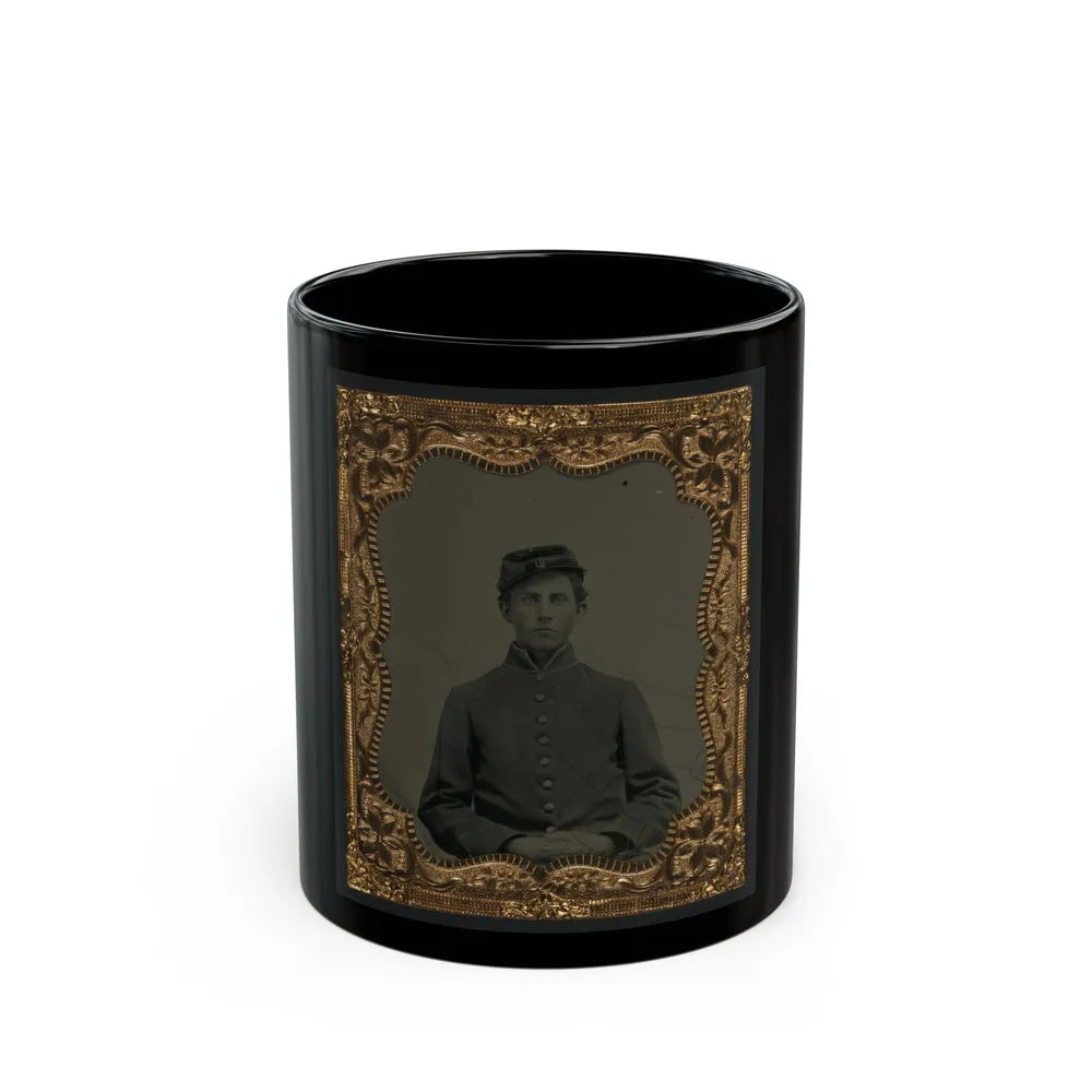 Unidentified Young Soldier In Union Uniform (U.S. Civil War) Black Coffee Mug-11oz-Go Mug Yourself