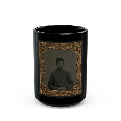 Unidentified Young Soldier In Union Uniform (U.S. Civil War) Black Coffee Mug-15oz-Go Mug Yourself