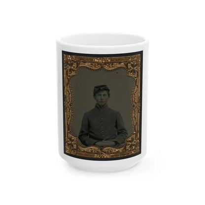 Unidentified Young Soldier In Union Uniform (U.S. Civil War) White Coffee Mug-15oz-Go Mug Yourself