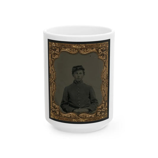 Unidentified Young Soldier In Union Uniform (U.S. Civil War) White Coffee Mug-15oz-Go Mug Yourself