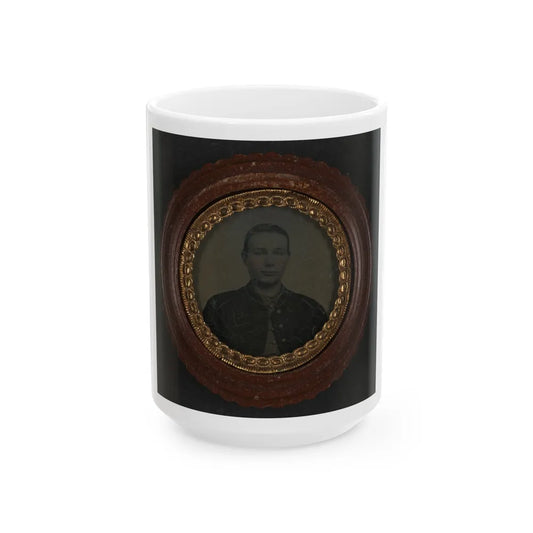 Unidentified Young Soldier In Union Uniform(2) (U.S. Civil War) White Coffee Mug-15oz-Go Mug Yourself