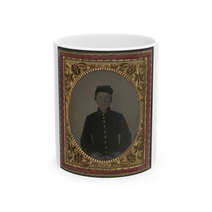 Unidentified Young Soldier In Union Uniform(3) (U.S. Civil War) White Coffee Mug-11oz-Go Mug Yourself