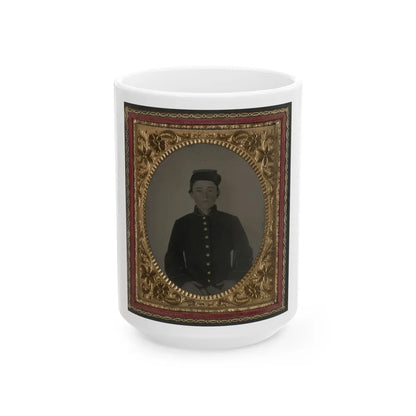 Unidentified Young Soldier In Union Uniform(3) (U.S. Civil War) White Coffee Mug-15oz-Go Mug Yourself