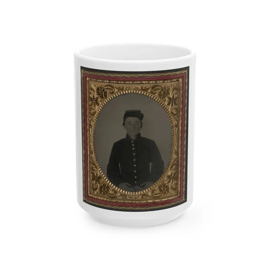 Unidentified Young Soldier In Union Uniform(3) (U.S. Civil War) White Coffee Mug-15oz-Go Mug Yourself