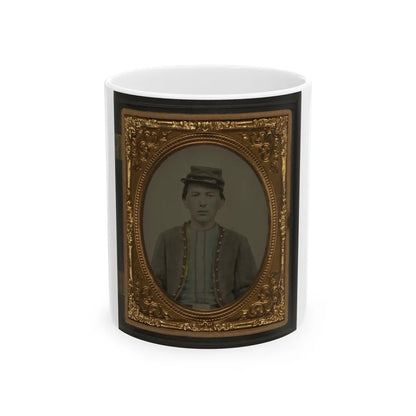 Unidentified Young Soldier In Union Zouave Uniform (U.S. Civil War) White Coffee Mug-11oz-Go Mug Yourself