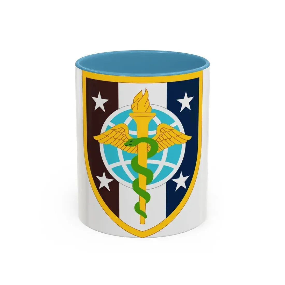 Uniformed Services University of the Health Sciences (U.S. Army) Accent Coffee Mug 11oz Light Blue - Go Mug Yourself