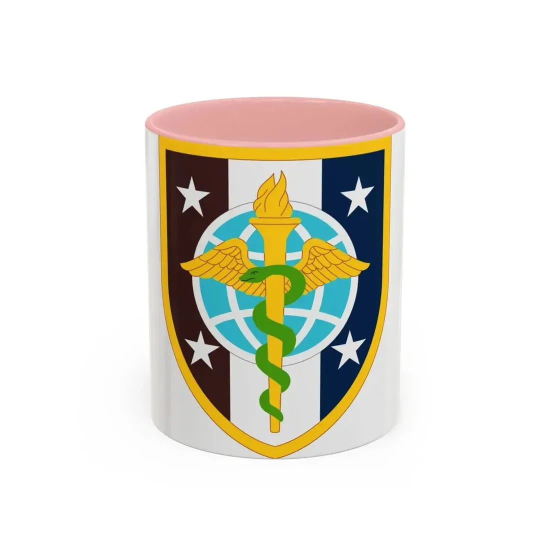 Uniformed Services University of the Health Sciences (U.S. Army) Accent Coffee Mug 11oz Pink - Go Mug Yourself