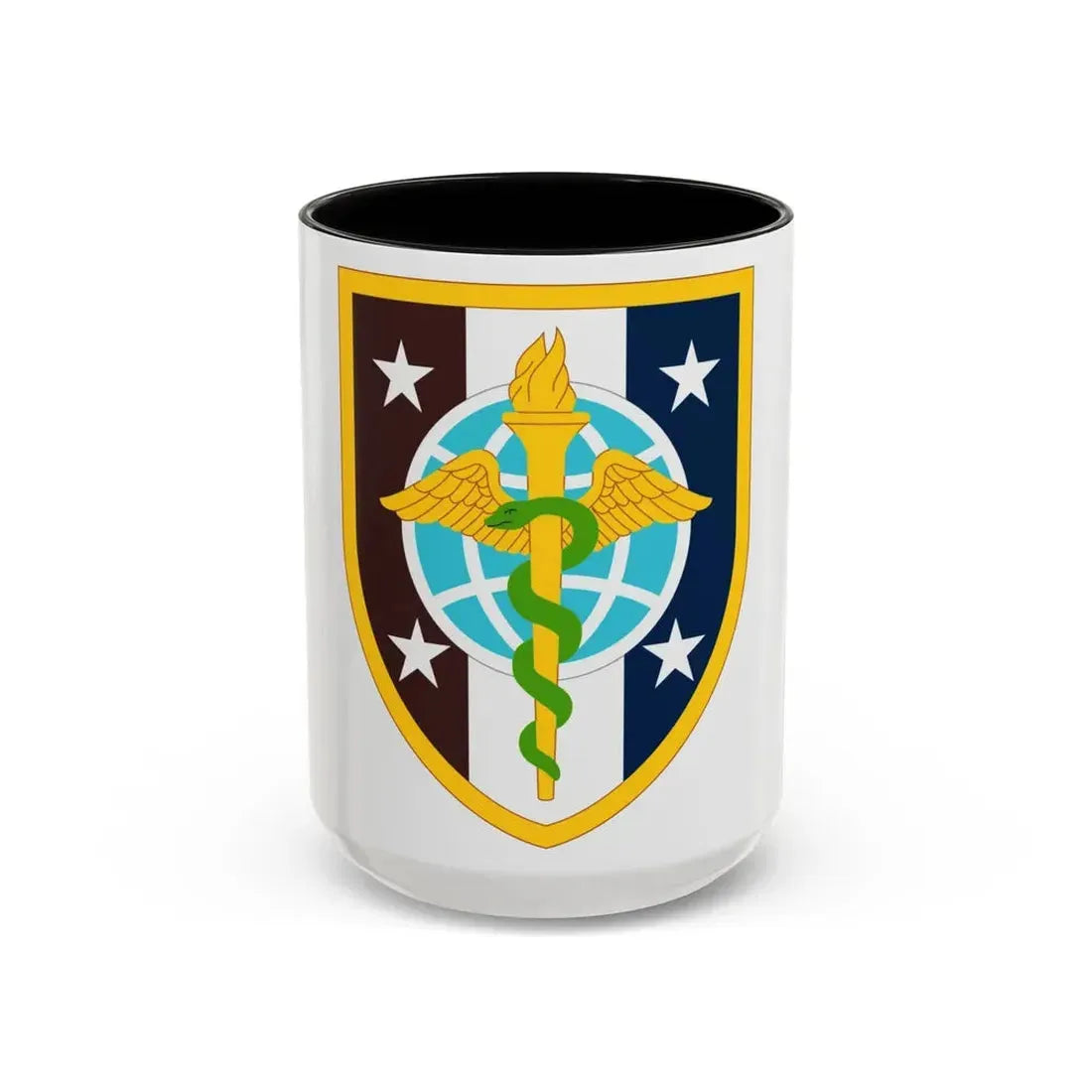 Uniformed Services University of the Health Sciences (U.S. Army) Accent Coffee Mug 15oz Black - Go Mug Yourself
