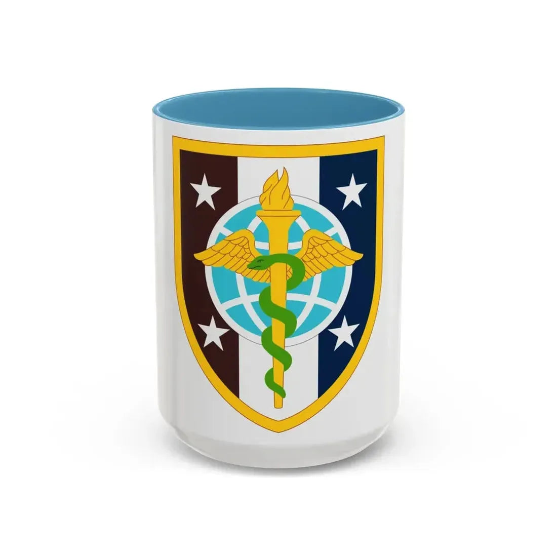 Uniformed Services University of the Health Sciences (U.S. Army) Accent Coffee Mug 15oz Light Blue - Go Mug Yourself