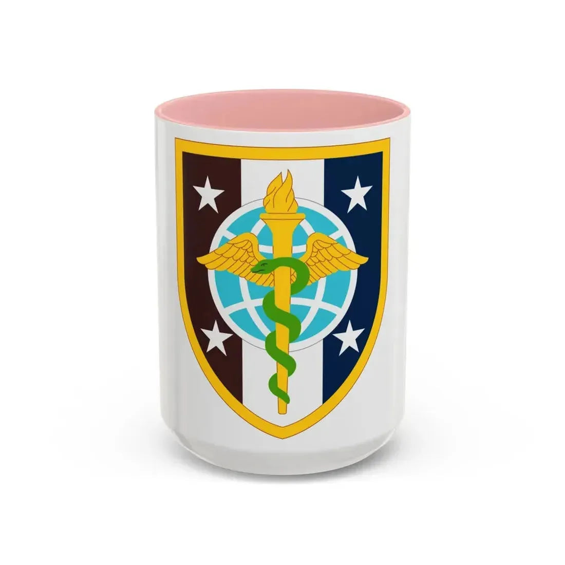 Uniformed Services University of the Health Sciences (U.S. Army) Accent Coffee Mug 15oz Pink - Go Mug Yourself