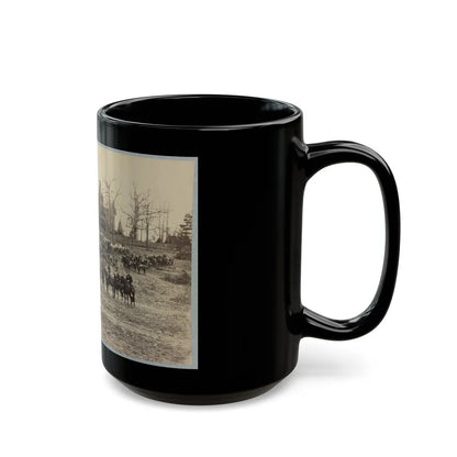 Union Artillery Unit Posed With Cannons And Horses (U.S. Civil War) Black Coffee Mug-Go Mug Yourself