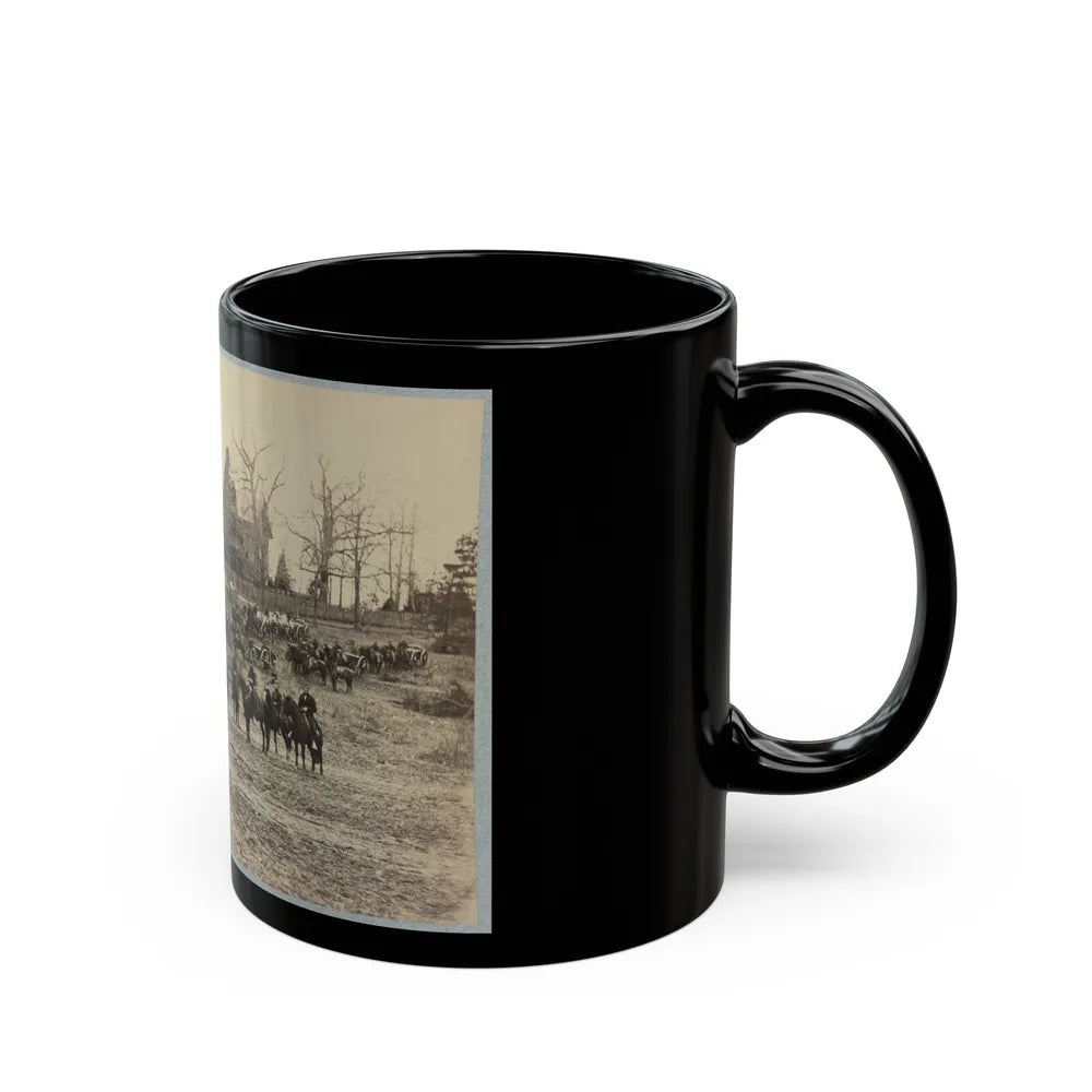 Union Artillery Unit Posed With Cannons And Horses (U.S. Civil War) Black Coffee Mug-Go Mug Yourself