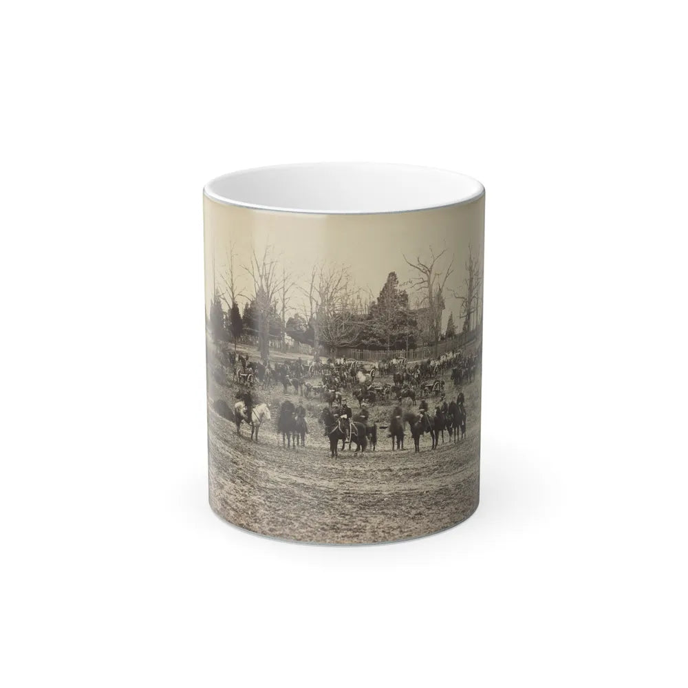 Union Artillery Unit Posed With Cannons and Horses (U.S. Civil War) Color Changing Coffee Mug 11oz-11oz-Go Mug Yourself